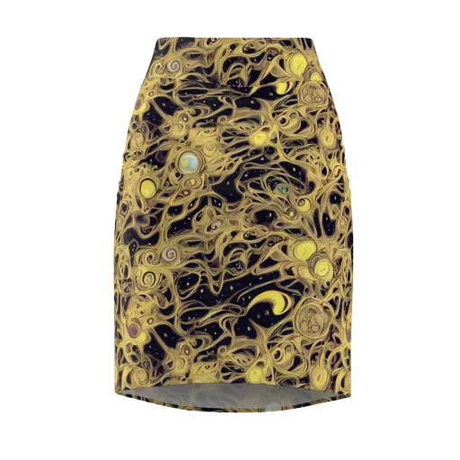 Cosmic Gilt on a Pencil Skirt