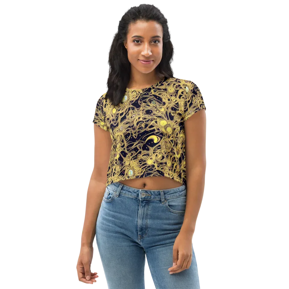 Cosmic Gilt on Crop Tee — Front