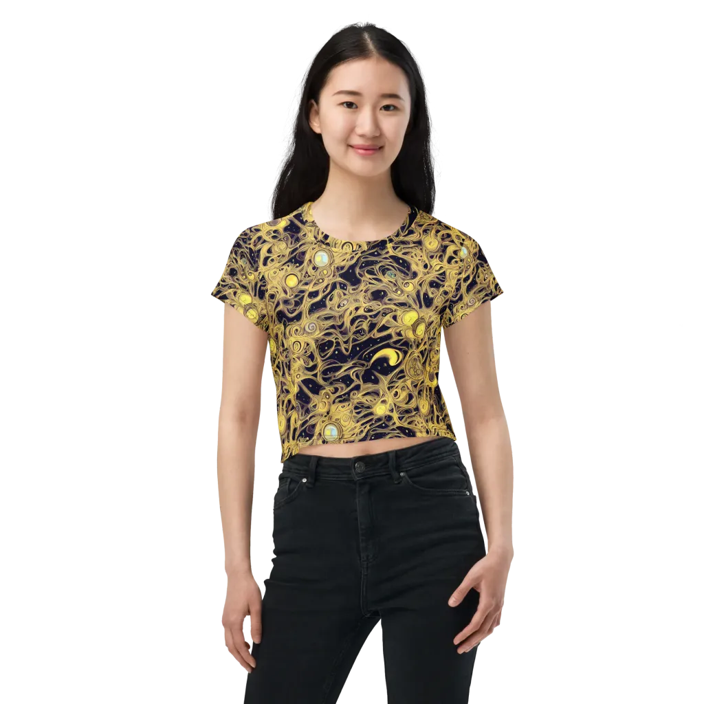 Cosmic Gilt on Crop Tee — Front