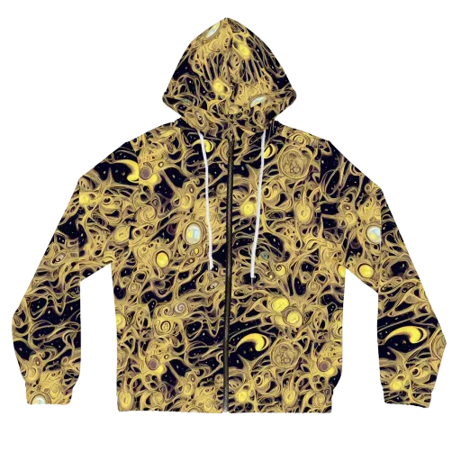 Cosmic Gilt on a Women's Full-Zip Hoodie