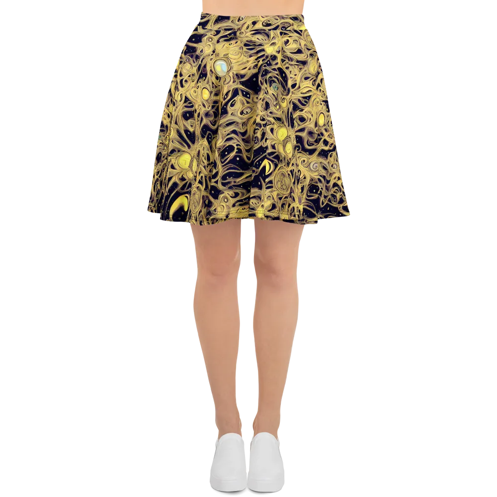 Cosmic Gilt on Skater Skirt — Front