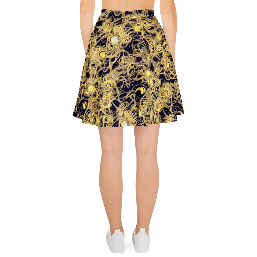 Cosmic Gilt on Skater Skirt — Back