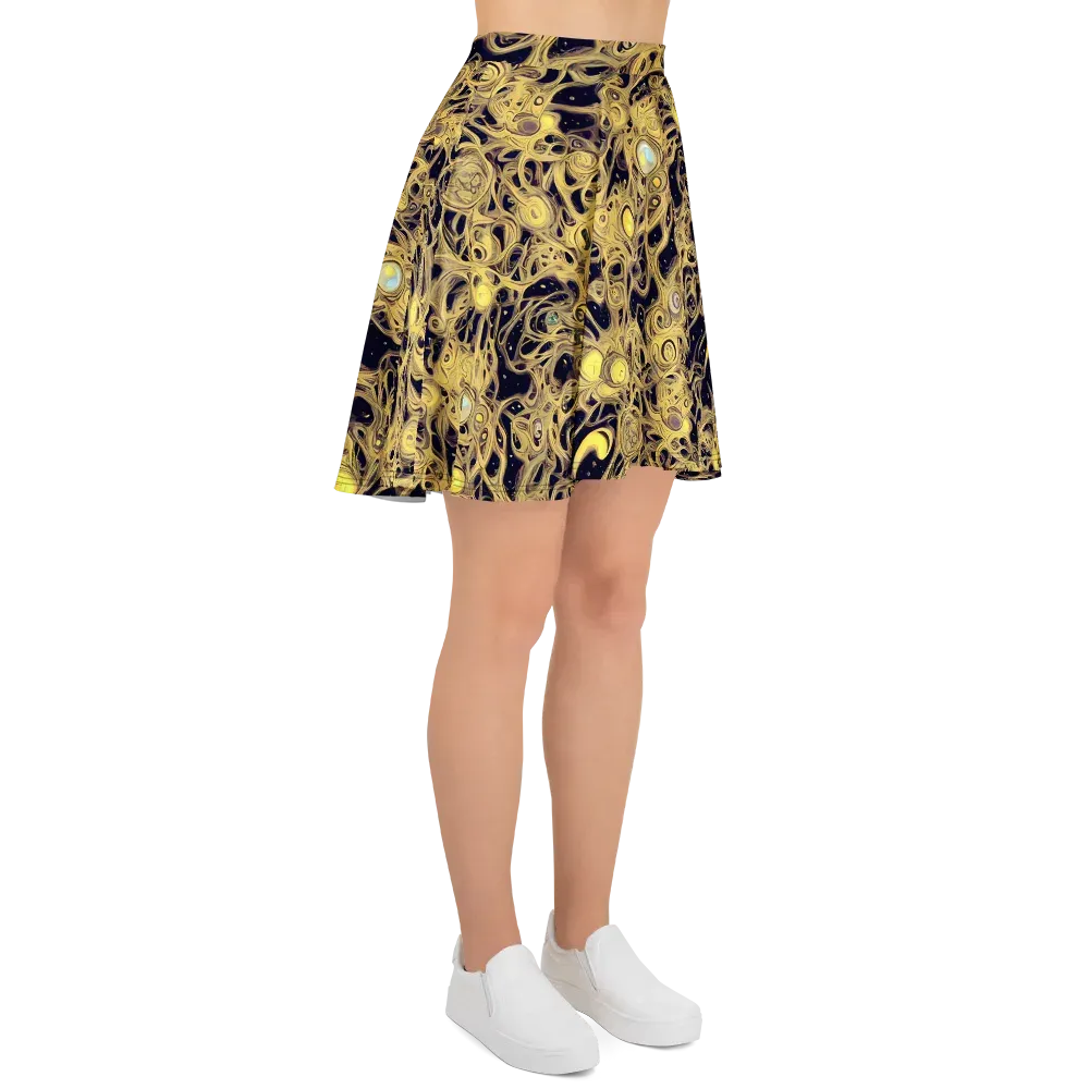 Cosmic Gilt on Skater Skirt — Right