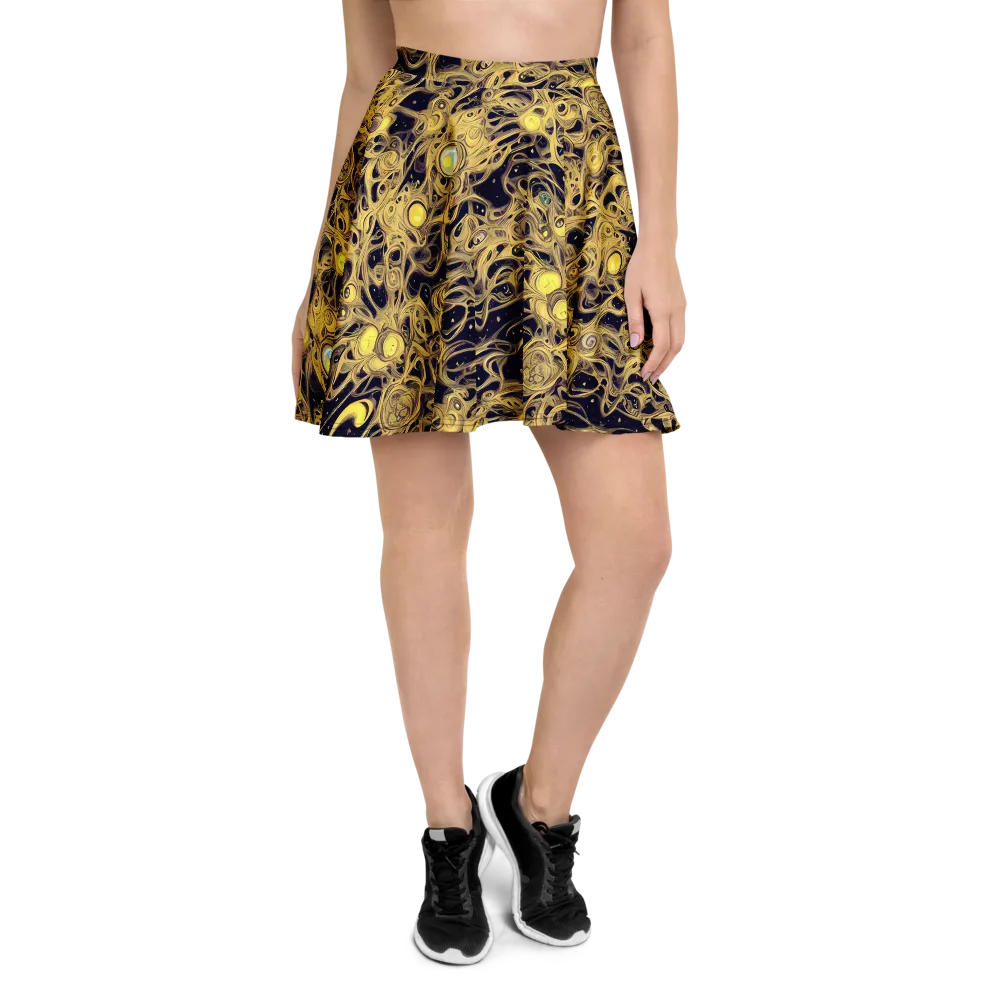 Cosmic Gilt on Skater Skirt — Front