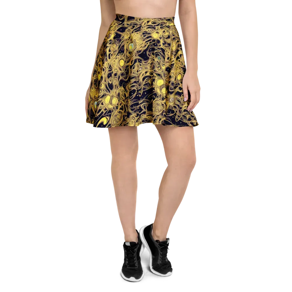 Cosmic Gilt on Skater Skirt — Front