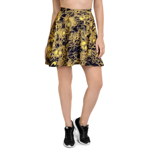 Cosmic Gilt on a Skater Skirt