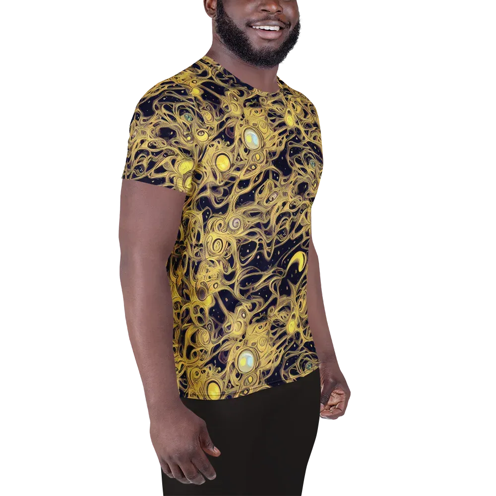 Cosmic Gilt on Men's Athletic T-Shirt — Right