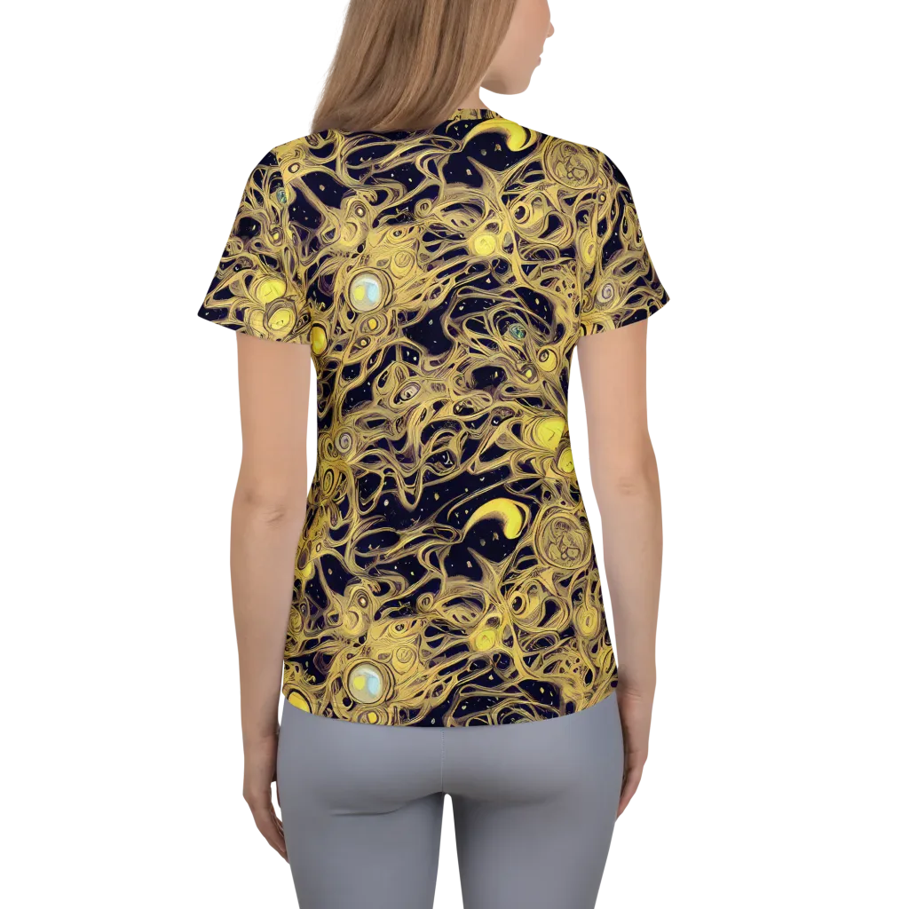 Cosmic Gilt on Women's Athletic T-Shirt — Back