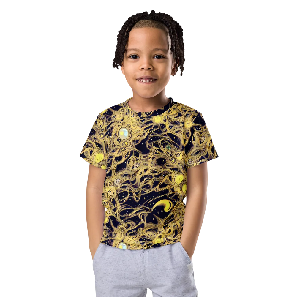 Cosmic Gilt on Kids Crew Neck T-Shirt — Front