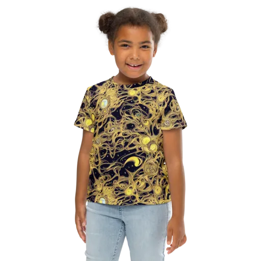 Cosmic Gilt on a Kids Crew Neck T-Shirt