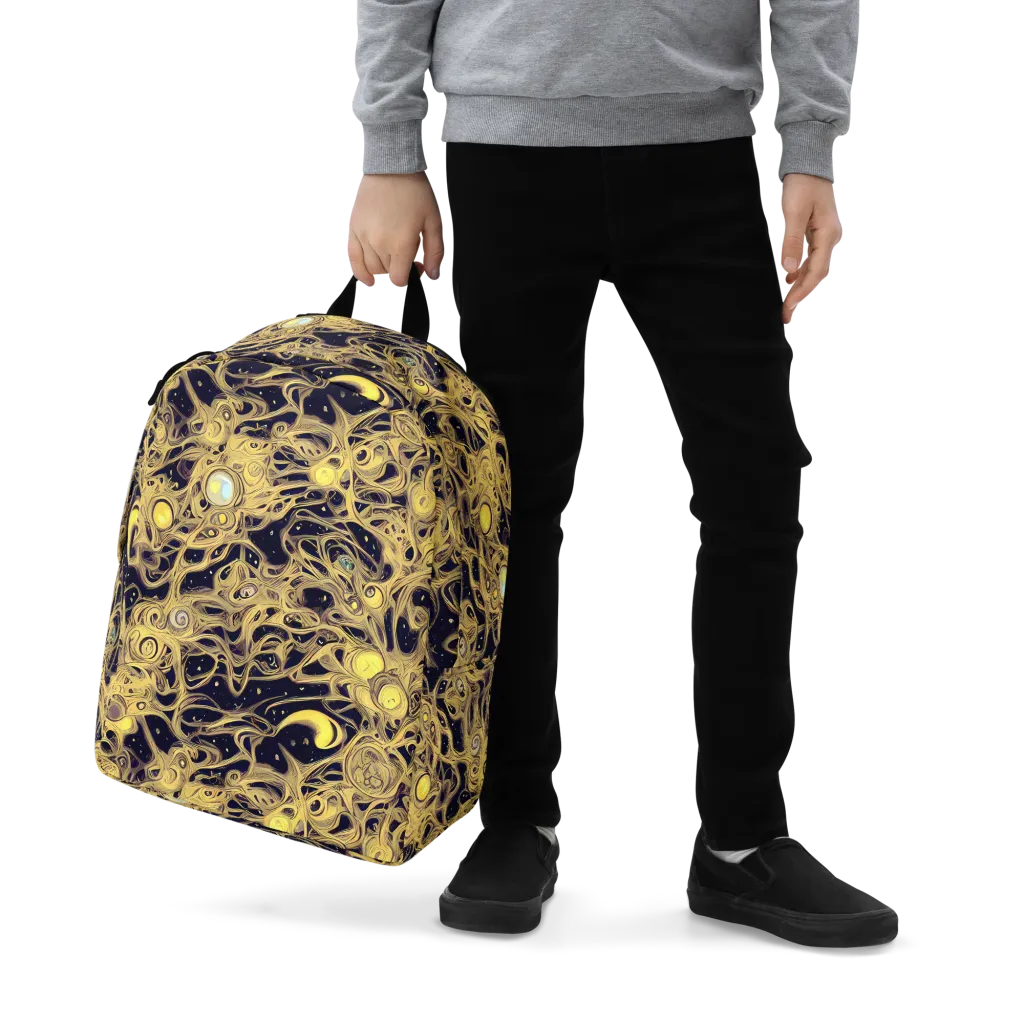 Cosmic Gilt on Minimalist Backpack — Zoomed-in