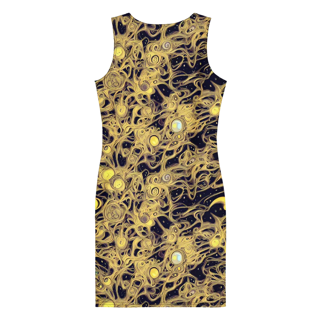 Cosmic Gilt on Bodycon Dress — Back