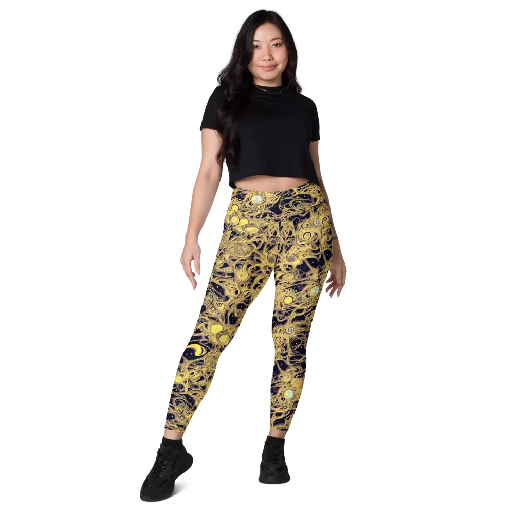 Cosmic Gilt on Leggings with Pockets — Front