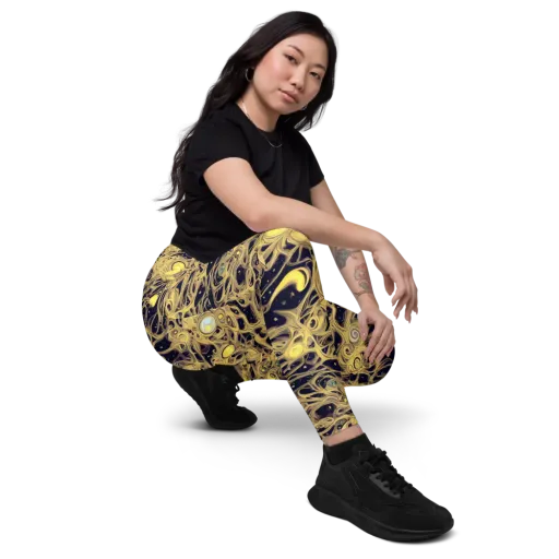 Cosmic Gilt on a Leggings with Pockets