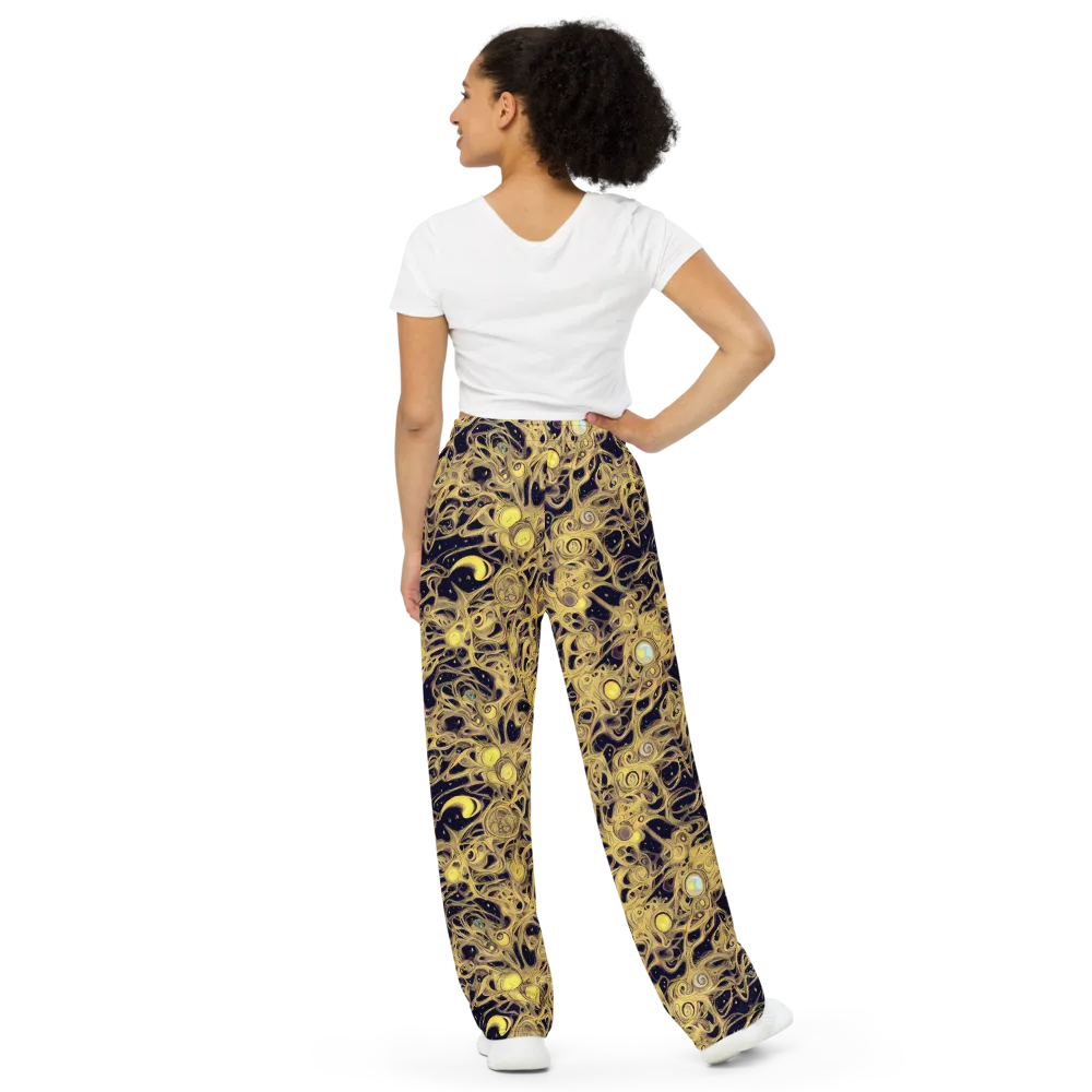 Cosmic Gilt on Wide-Leg Pants — Back