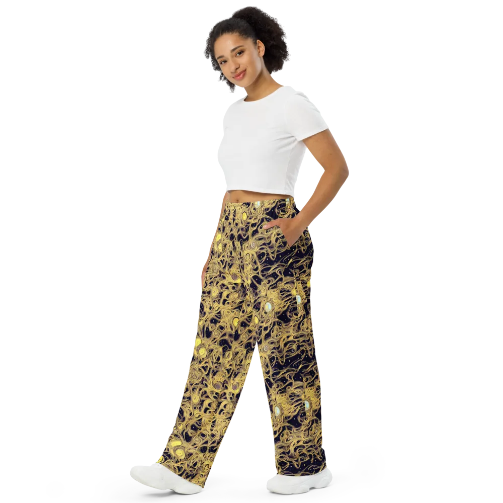 Cosmic Gilt on Wide-Leg Pants — Left Front
