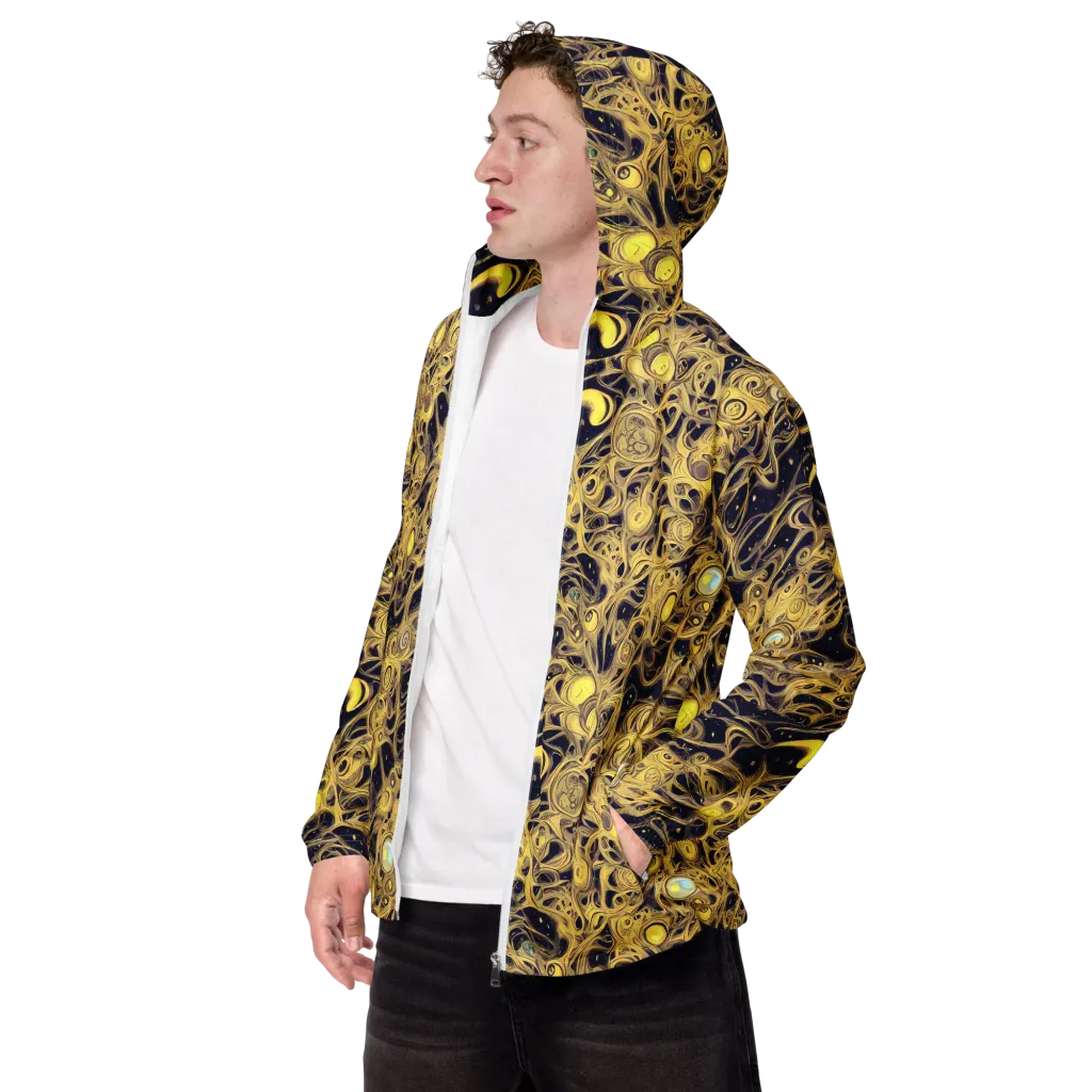 Cosmic Gilt on Men's Windbreaker — Left Front