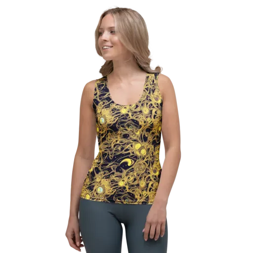 Cosmic Gilt on a Women's Tank Top