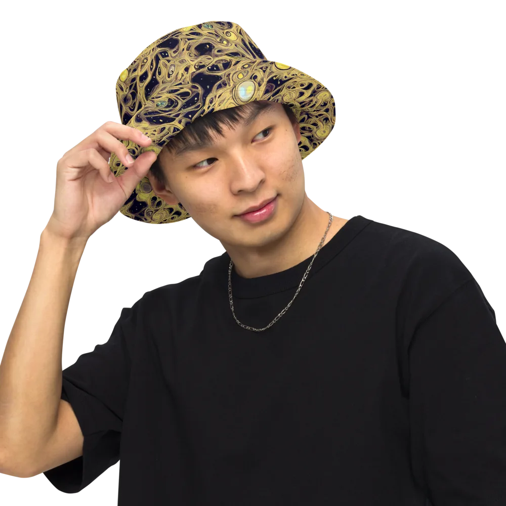 Cosmic Gilt on Reversible Bucket Hat — Front Inside