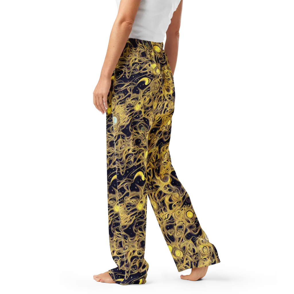 Cosmic Gilt on Women's Pajama Pants — Left