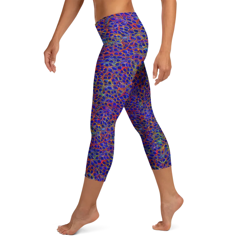 Sonic Mosaic on Capri Leggings — Left