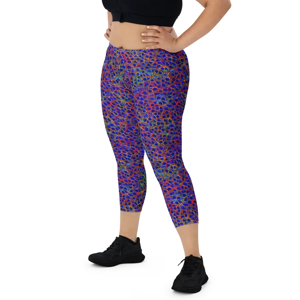 Sonic Mosaic on Capri Leggings — Front