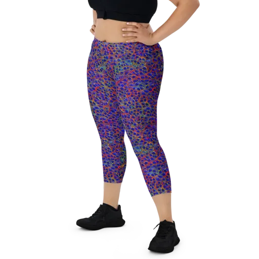 Sonic Mosaic on a Capri Leggings