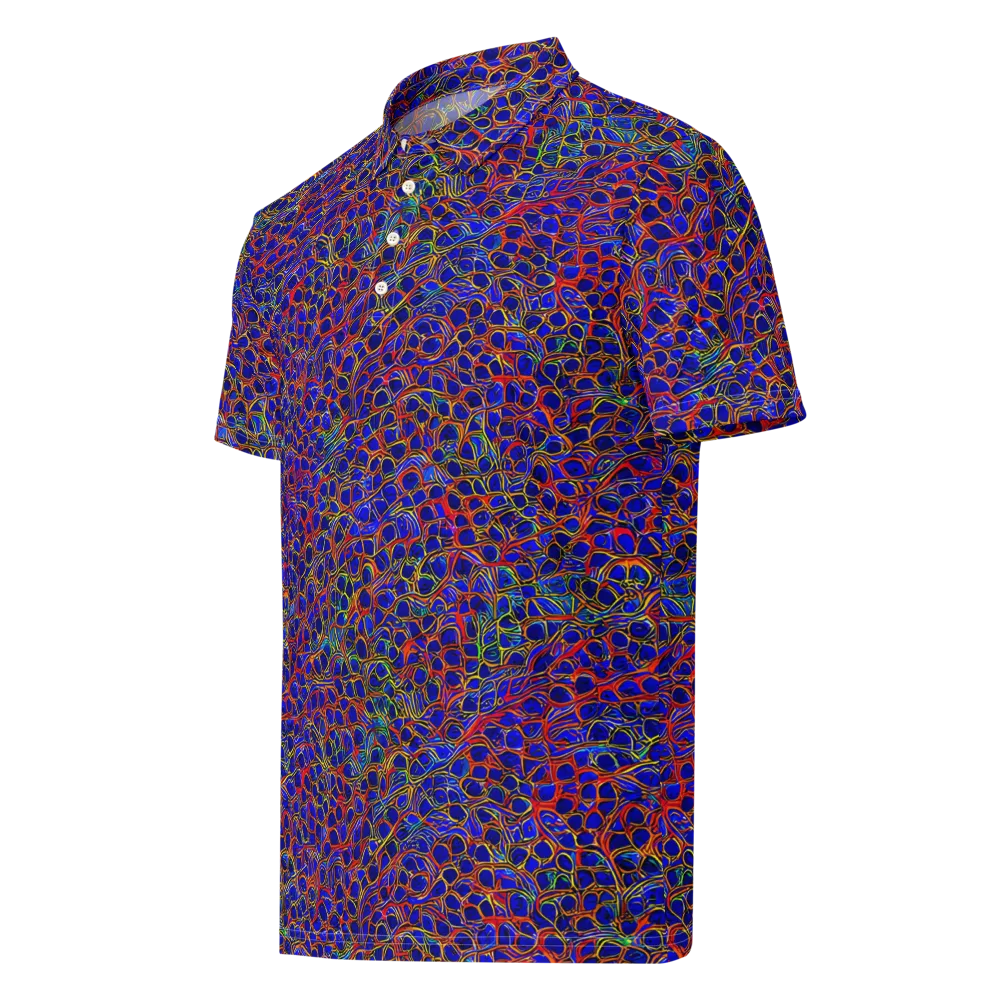 Sonic Mosaic on Men's Slim Fit Polo Shirt — Left Front