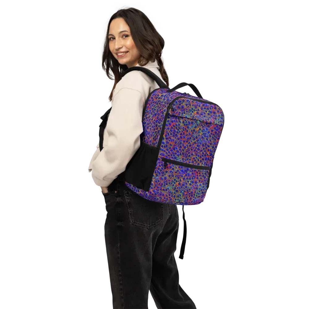 Sonic Mosaic on Utility Backpack — Back
