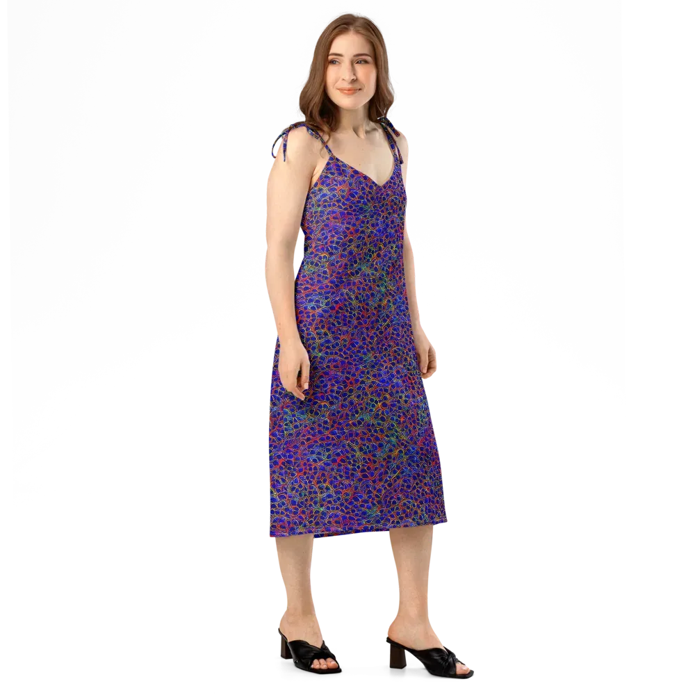 Sonic Mosaic on Slip Dress — Right Front