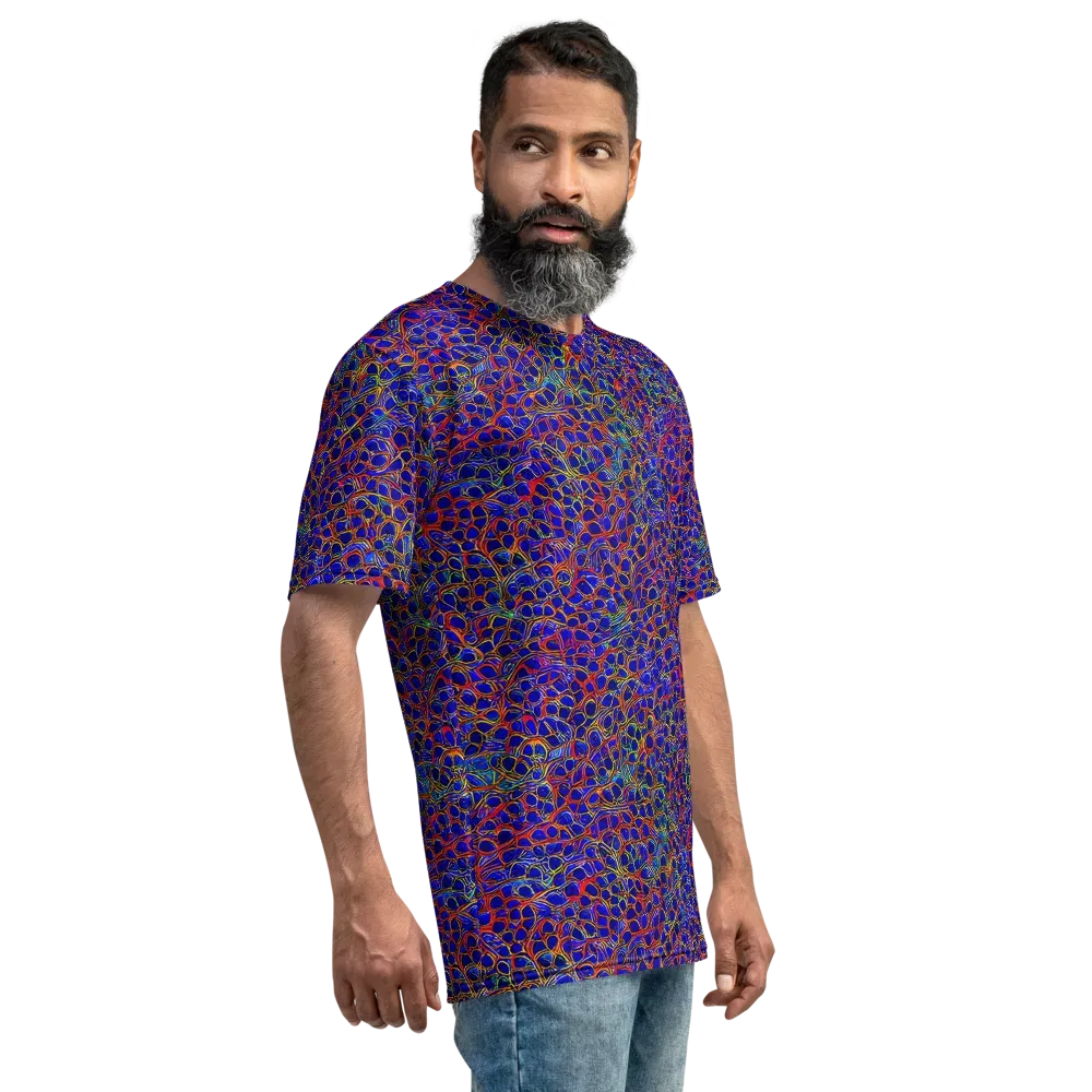 Sonic Mosaic on Men's Crew Neck T-Shirt — Right