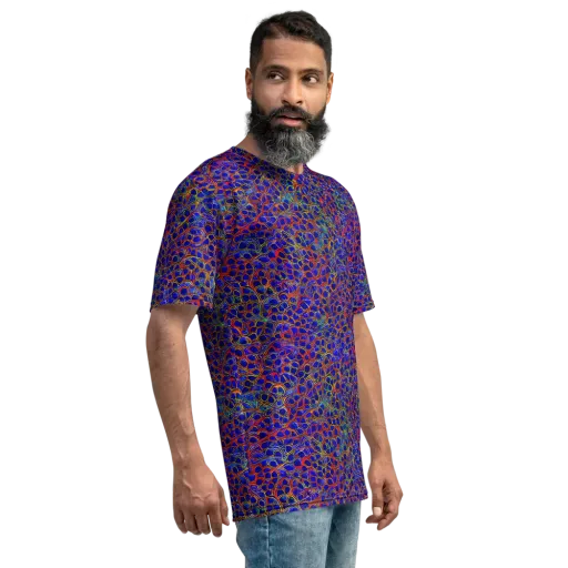 Sonic Mosaic on a Men's Crew Neck T-Shirt