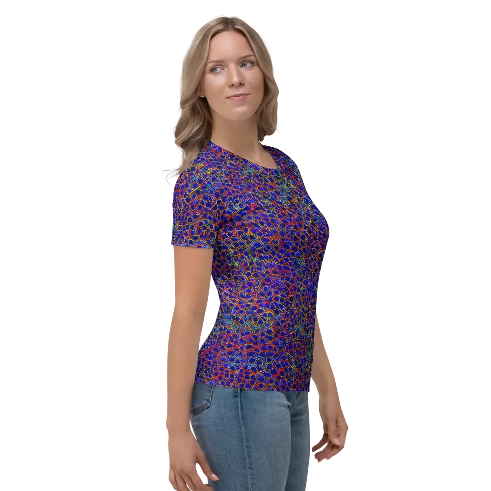 Sonic Mosaic on Women's Crew Neck T-Shirt — Right