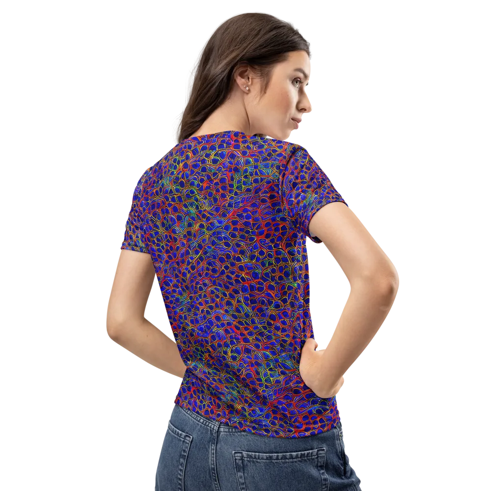 Sonic Mosaic on Women's Crew Neck T-Shirt — Back
