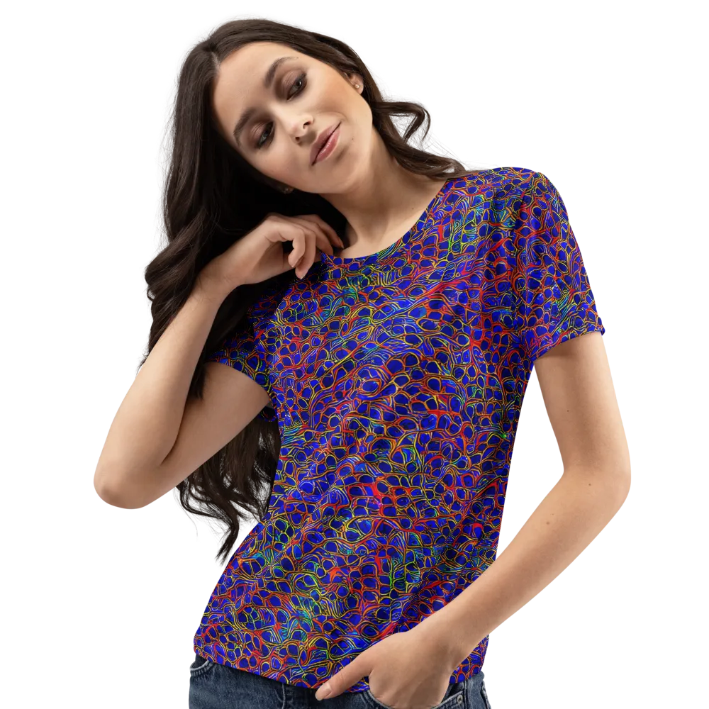 Sonic Mosaic on Women's Crew Neck T-Shirt — Left Front