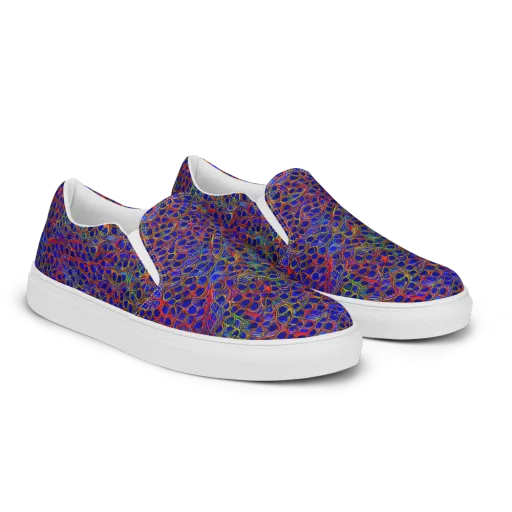 Sonic Mosaic on a Men's Slip-On Canvas Shoes