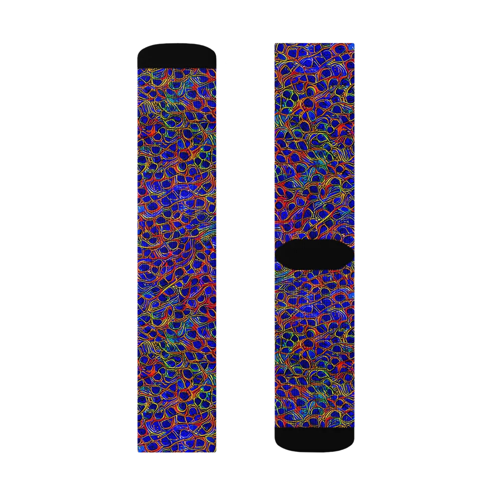 Sonic Mosaic on Socks — Right Sock