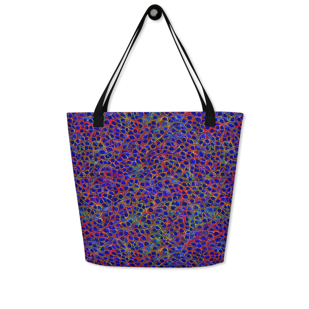 Sonic Mosaic on Large Tote Bag W/ Pocket — Front