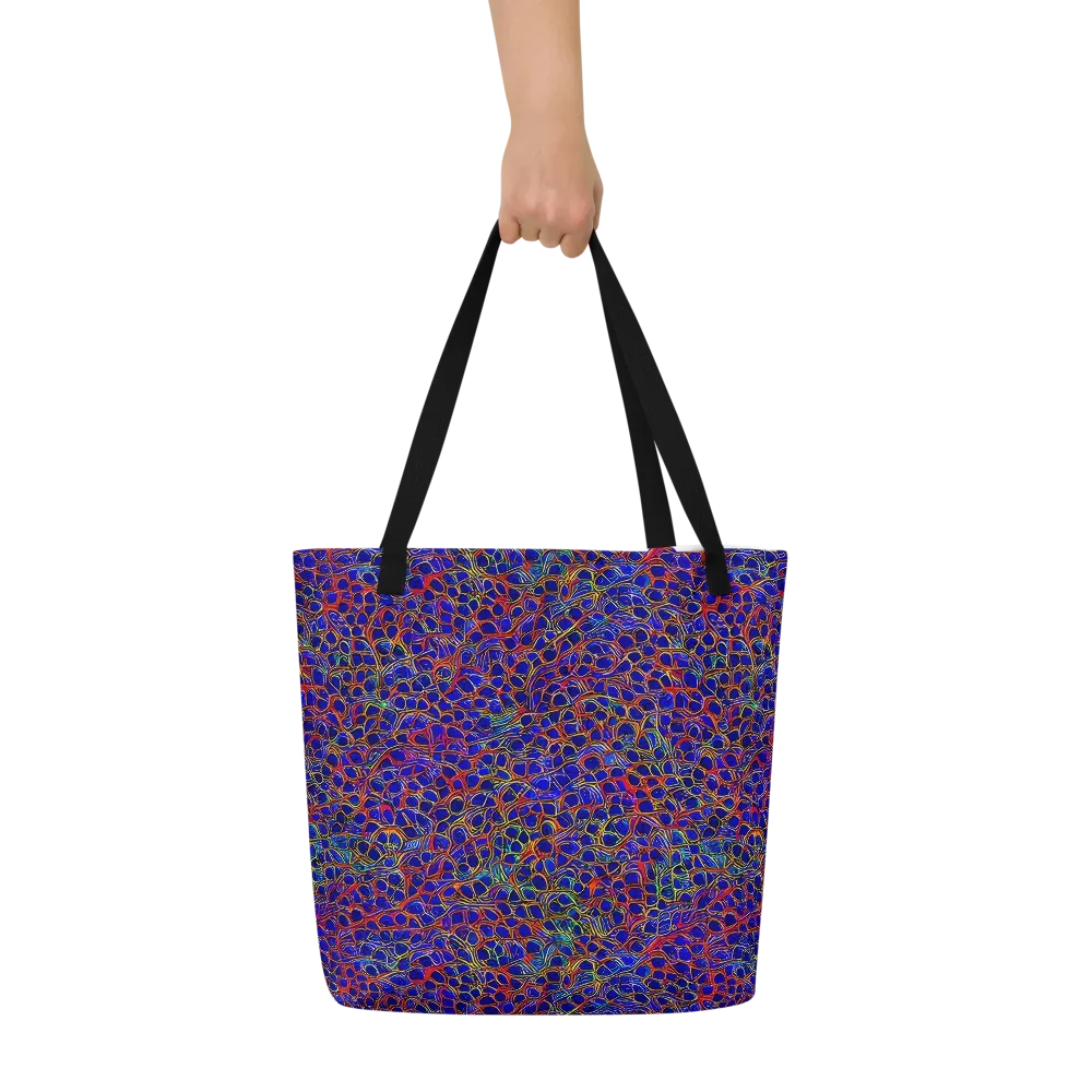 Sonic Mosaic on Large Tote Bag W/ Pocket — Front