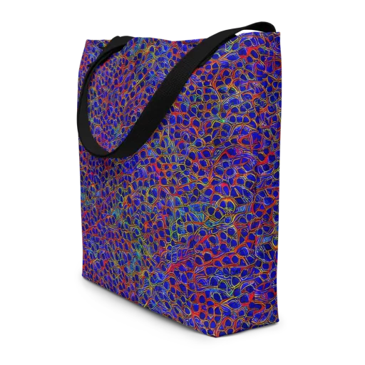 Sonic Mosaic on a Large Tote Bag W/ Pocket