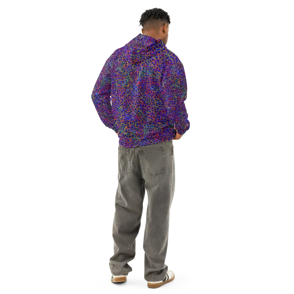 Sonic Mosaic on Cotton Hoodie — Back