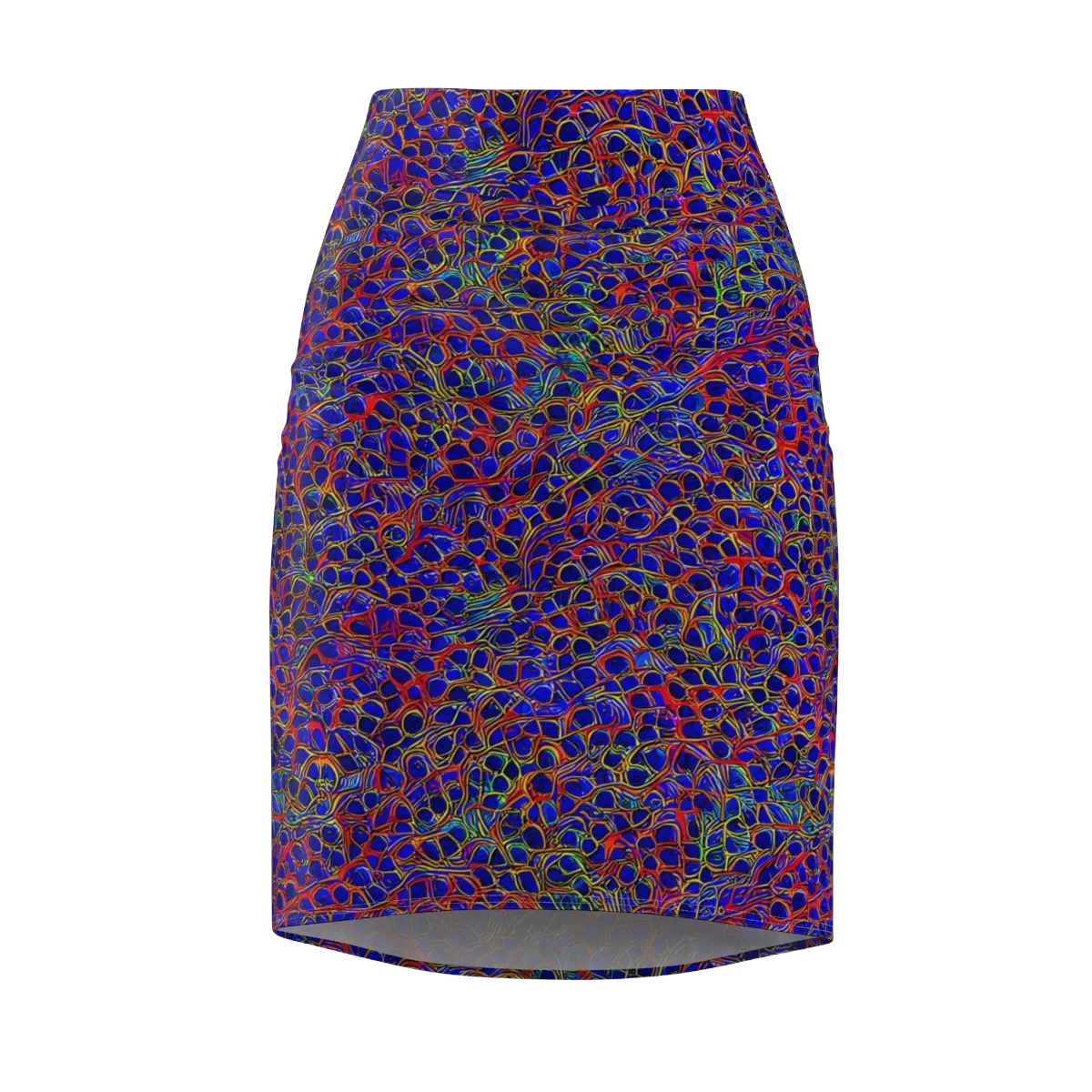 Sonic Mosaic on Pencil Skirt — Front