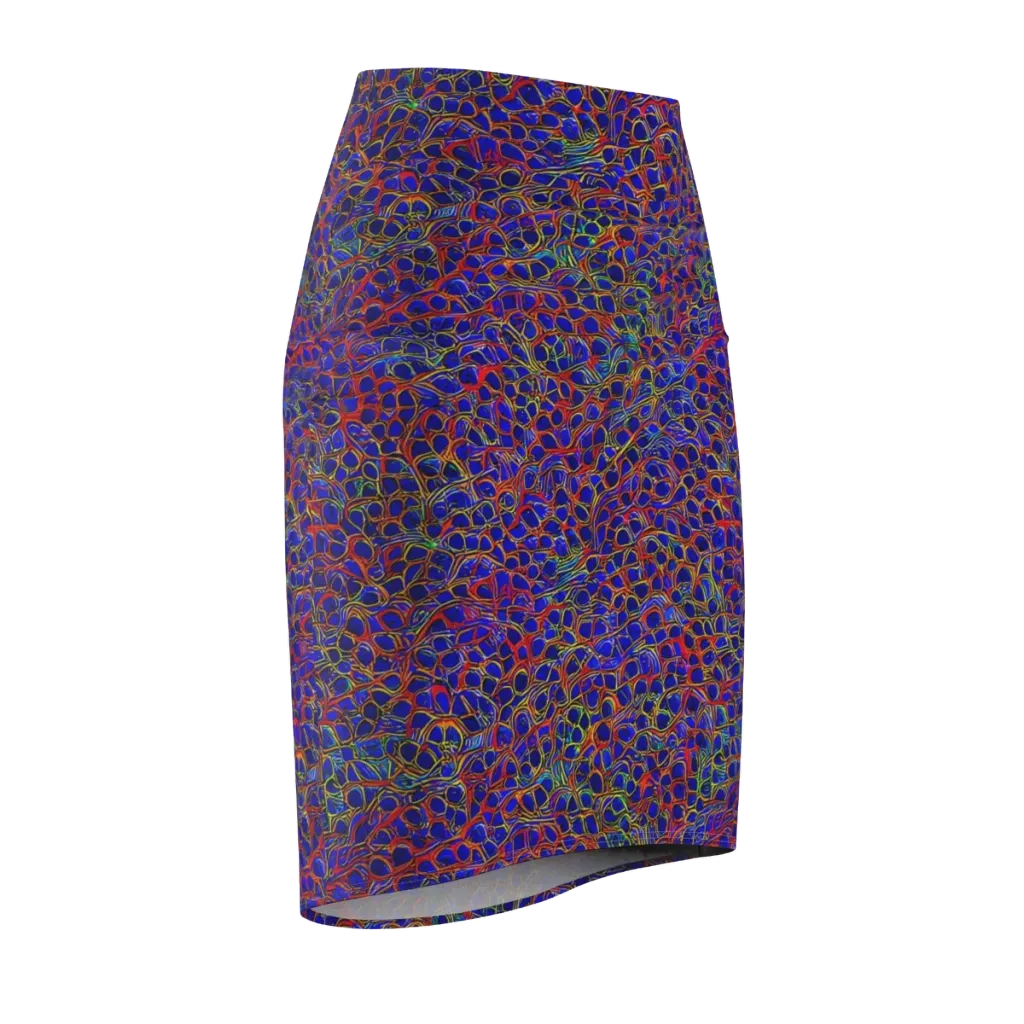 Sonic Mosaic on Pencil Skirt — Front Side