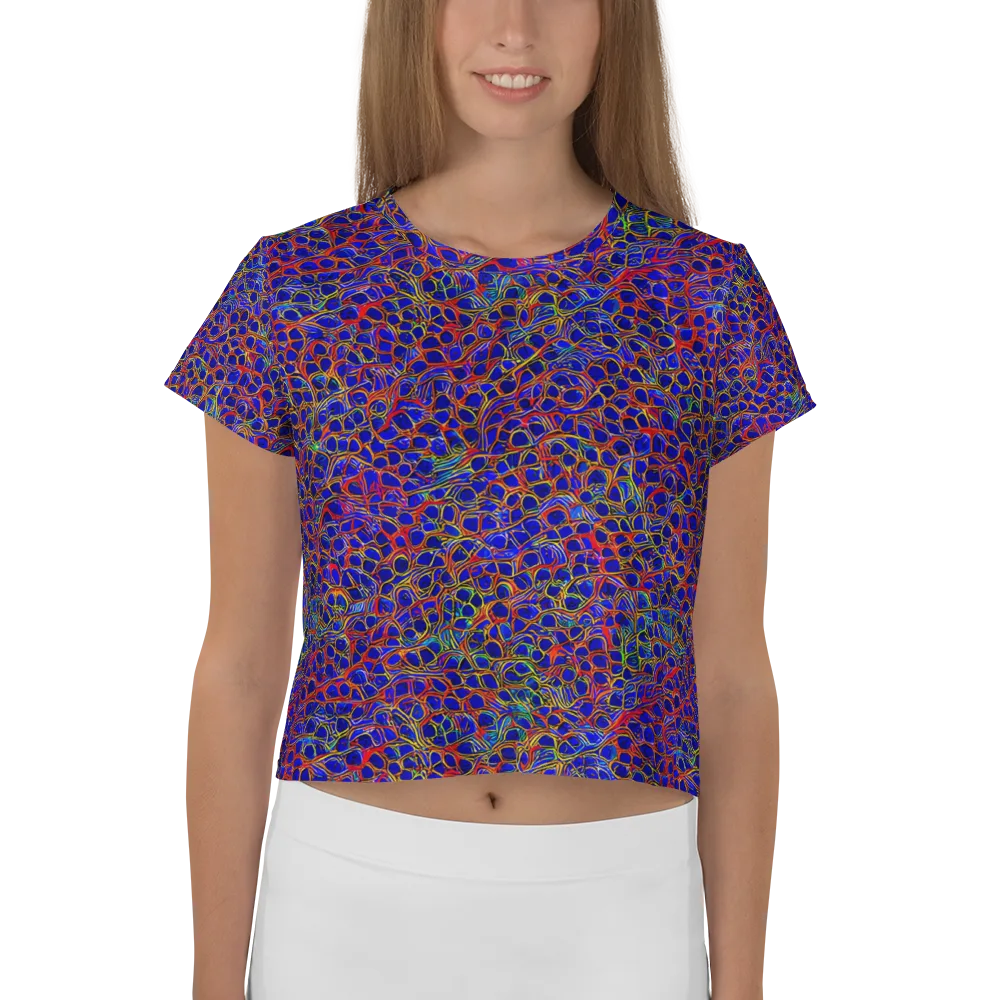 Sonic Mosaic on Crop Tee — Front