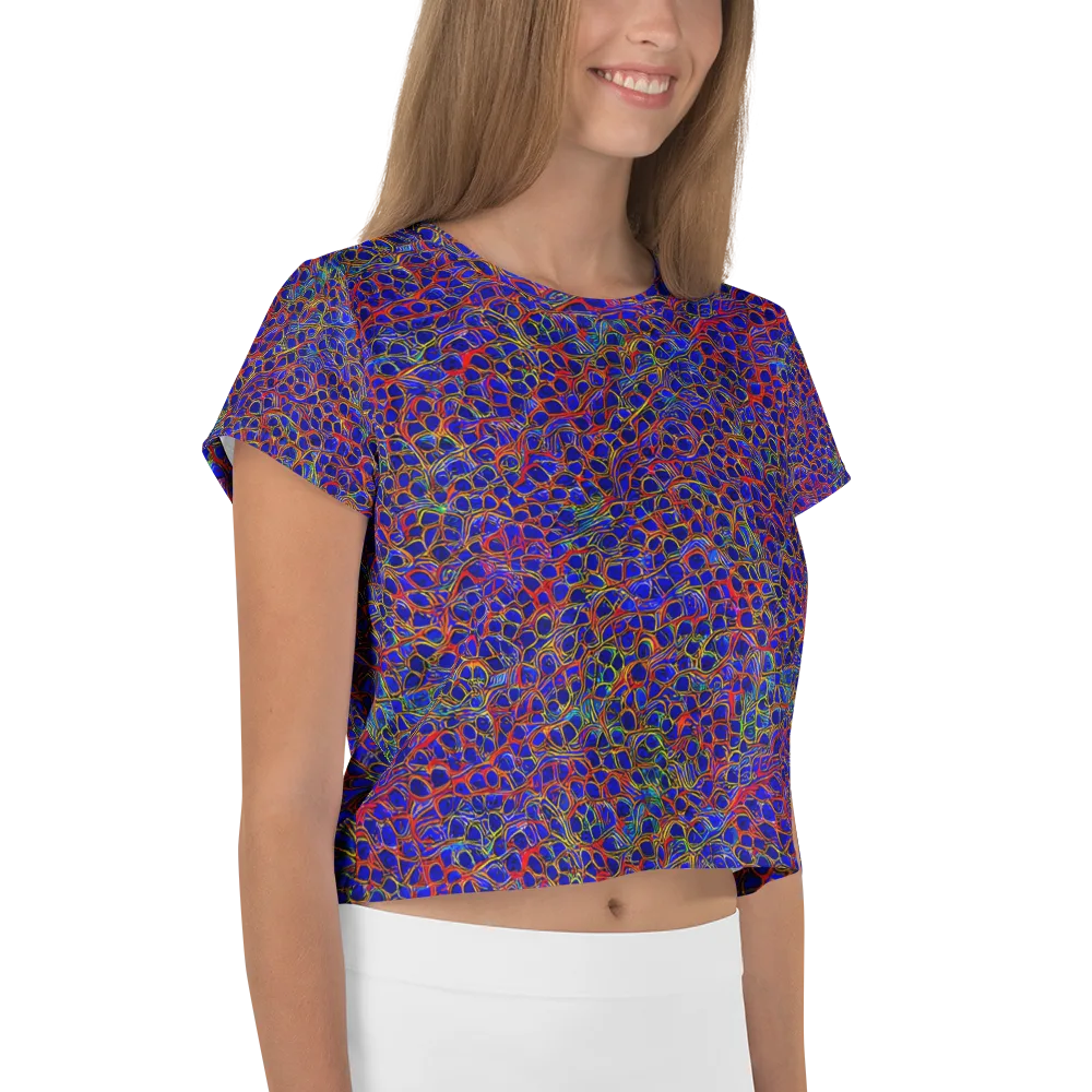 Sonic Mosaic on Crop Tee — Right