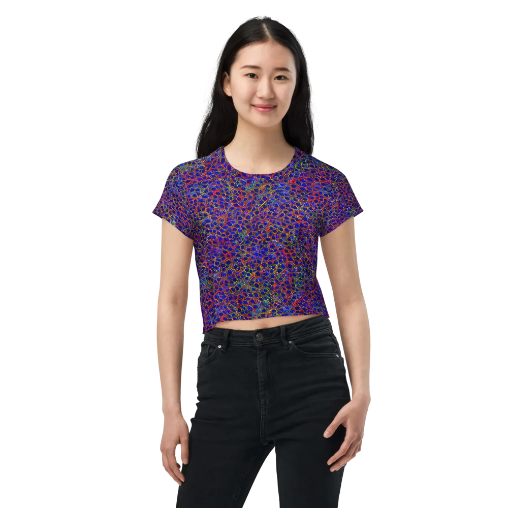 Sonic Mosaic on Crop Tee — Front