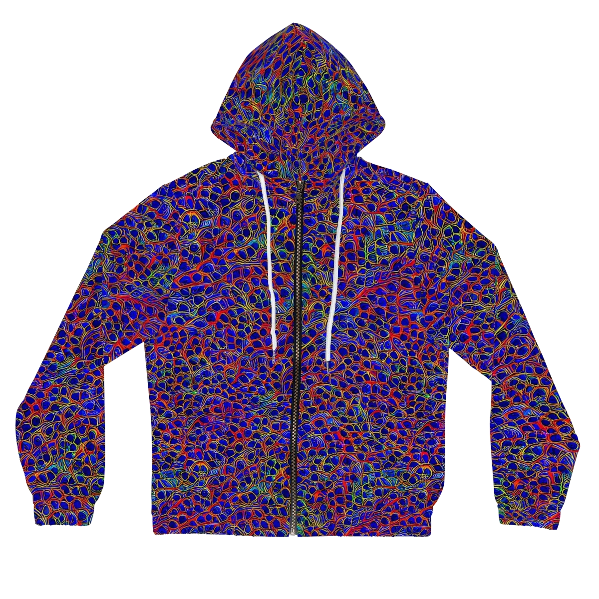 Sonic Mosaic on Women's Full-Zip Hoodie — Front