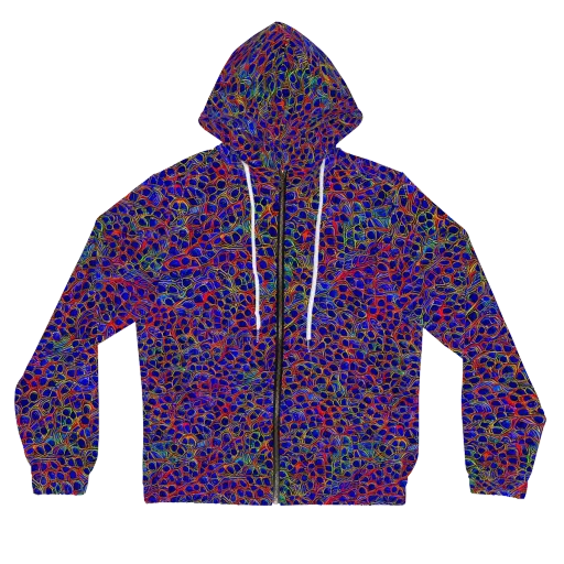 Sonic Mosaic on a Women's Full-Zip Hoodie