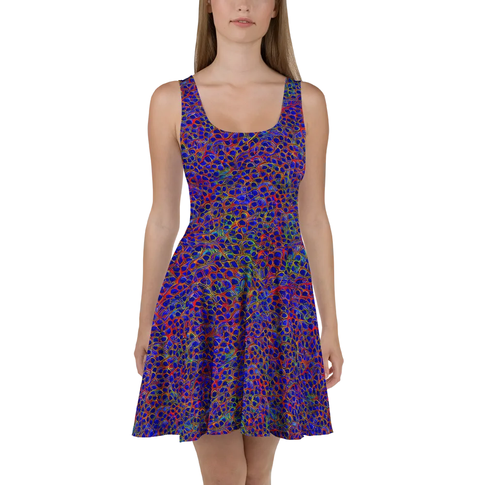 Sonic Mosaic on Skater Dress — Front