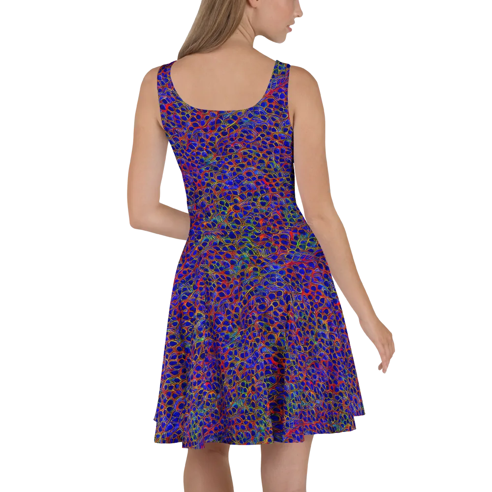 Sonic Mosaic on Skater Dress — Back